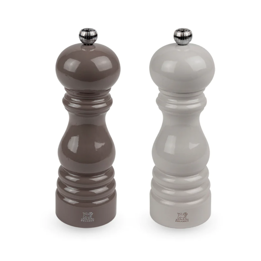 Load image into Gallery viewer, PEUGEOT Paris Salt/Pepper Mill Set Pearl and Taupe - 18cm