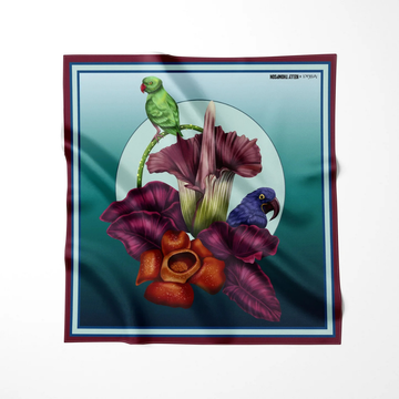 ARTIFACT Square Silk Scarf - Plume
