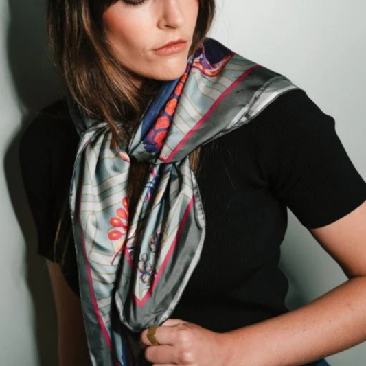 ARTIFACT Square Silk Scarf - Pomona Bounty