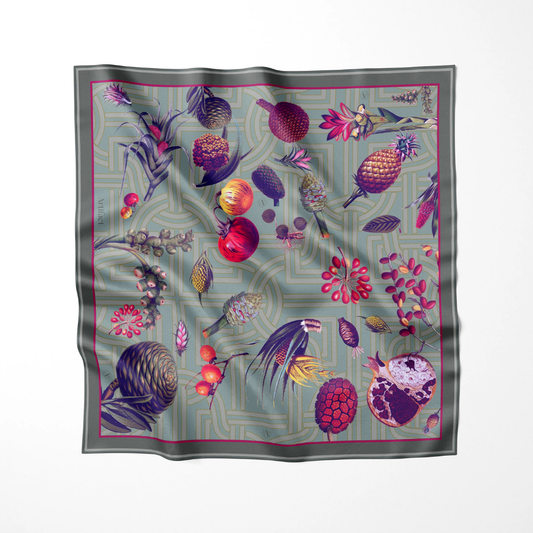 ARTIFACT Square Silk Scarf - Pomona Bounty