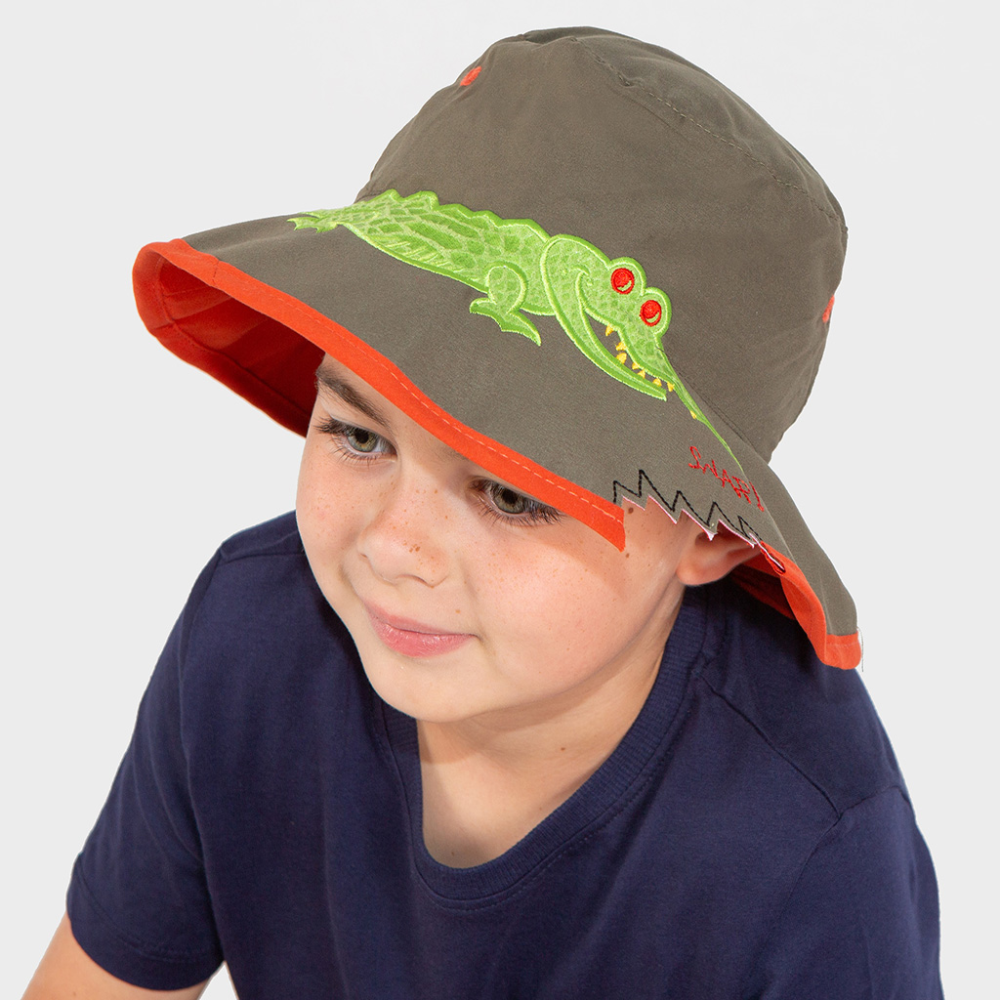 RIGON HEADWEAR Awesome Kids Bucket - Khaki Croc