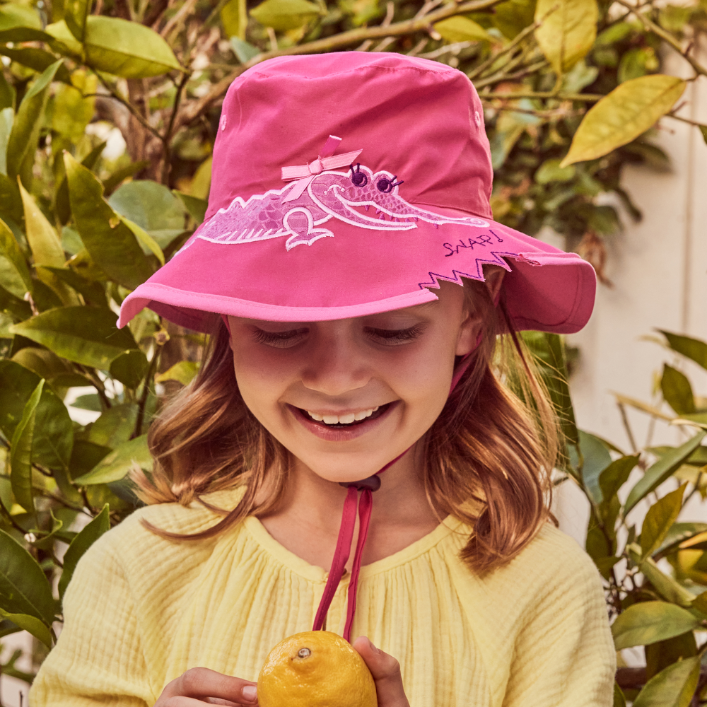 RIGON HEADWEAR Awesome Kids Bucket - Pink Croc