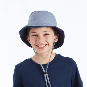 RIGON HEADWEAR Charlie Kids Bucket - Blue/Navy