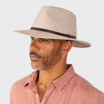 RIGON HEADWEAR Darby Flexibraid Fedora - Mixed Camel