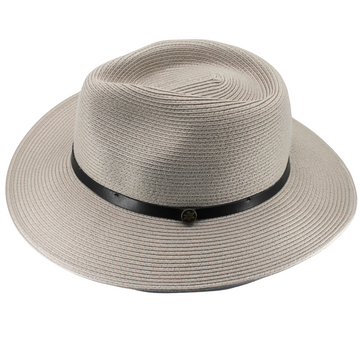 RIGON HEADWEAR Darby Fedora Flexbraid Hat - Stone