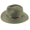 RIGON HEADWEAR Darby Fedora Flexbraid Hat - Dark Khaki