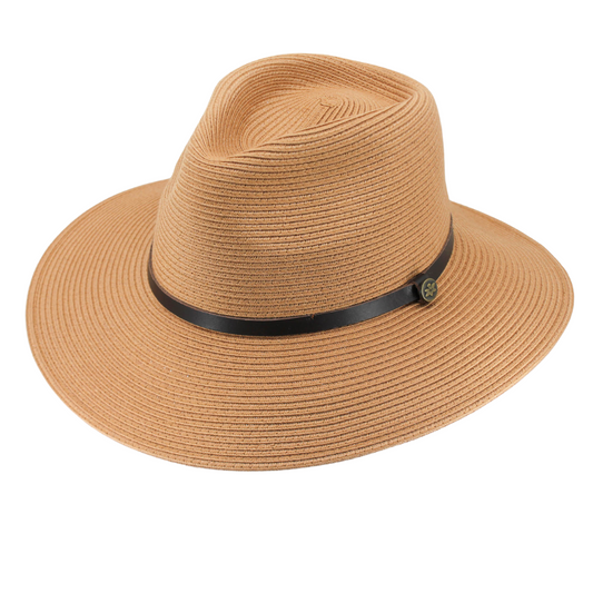 RIGON HEADWEAR Darby Fedora Flexbraid Hat - Sahara