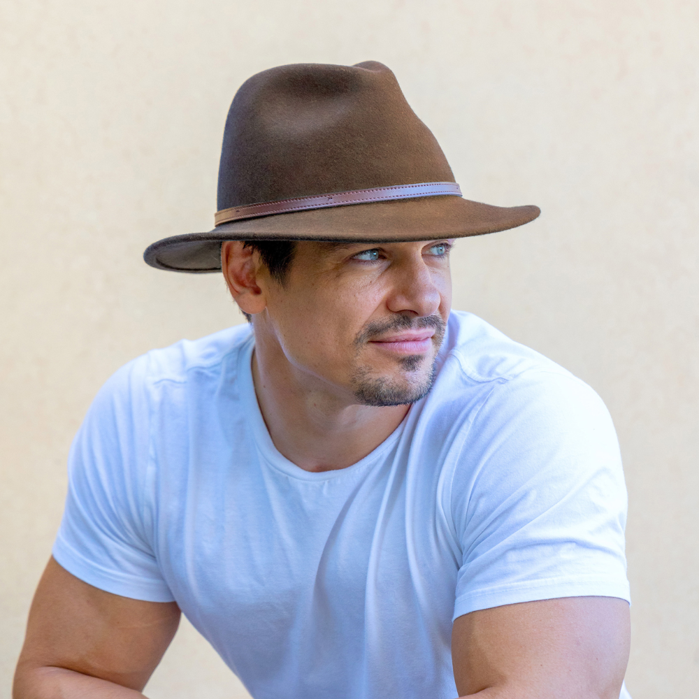 Load image into Gallery viewer, RIGON HEADWEAR Paterson Fedora - Chocolate