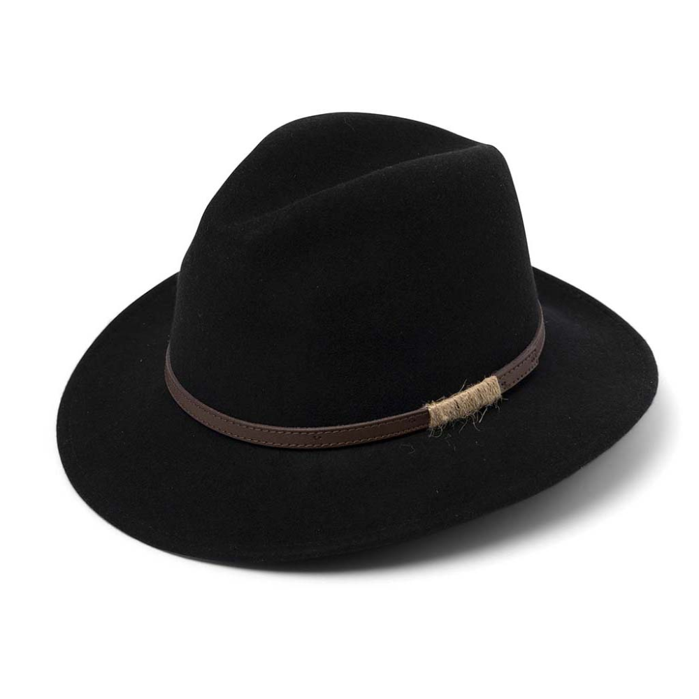 Load image into Gallery viewer, RIGON HEADWEAR Paterson Fedora - Black