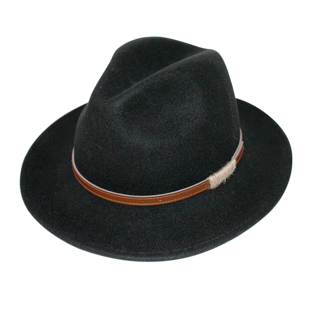 Load image into Gallery viewer, RIGON HEADWEAR Paterson Fedora - Black