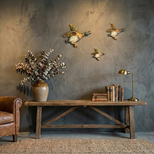 MARTHA'S VINEYARD Trio of Flying Ducks - Vintage Cast Iron Set of 3