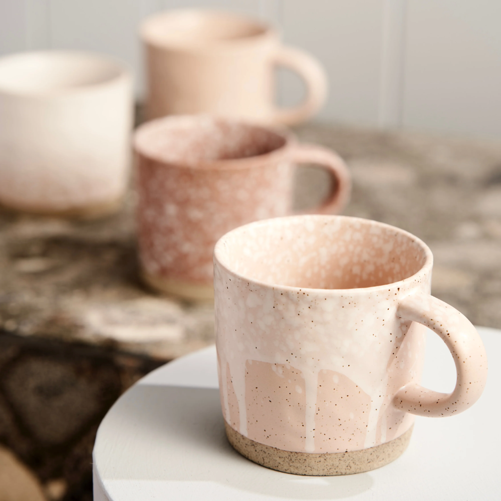 ROBERT GORDON Strata Set of 4 Mixed Mugs - Pink