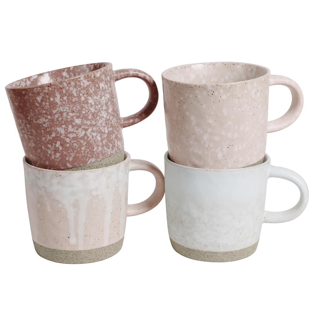 Load image into Gallery viewer, ROBERT GORDON Strata Set of 4 Mixed Mugs - Pink