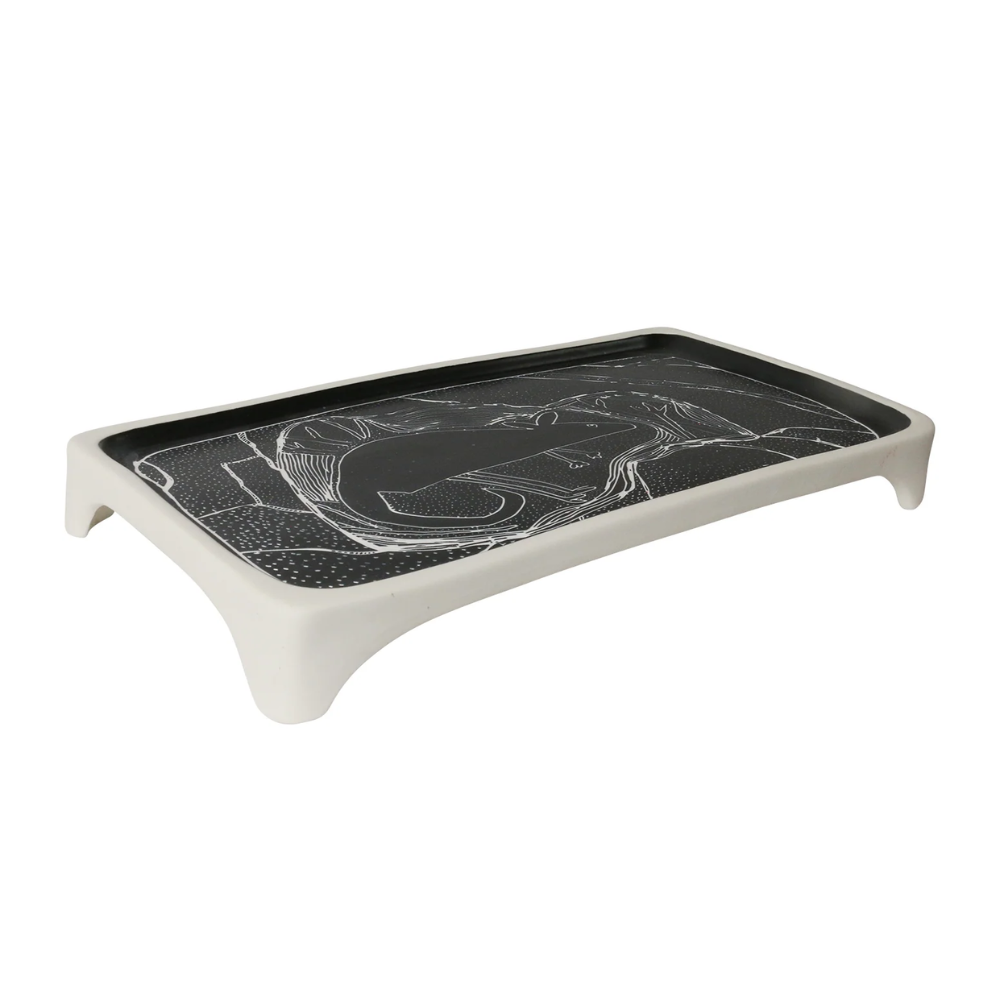 Load image into Gallery viewer, ROBERT GORDON x Juluwarlu Footed Tray - Black