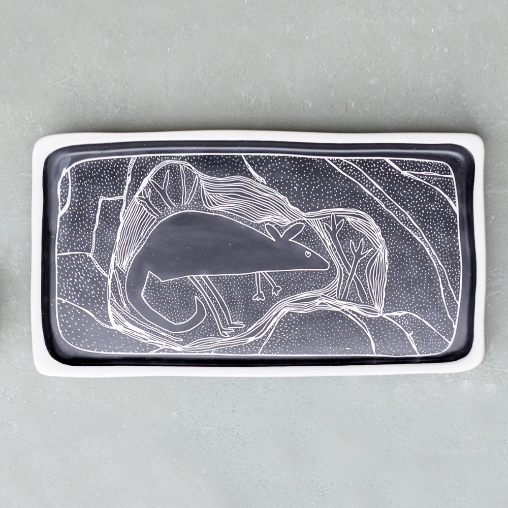 Load image into Gallery viewer, ROBERT GORDON x Juluwarlu Footed Tray - Black