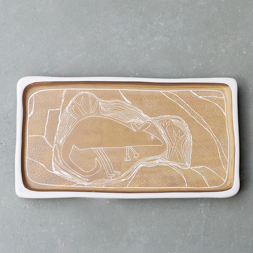 Load image into Gallery viewer, ROBERT GORDON x Juluwarlu Footed Tray - Tan