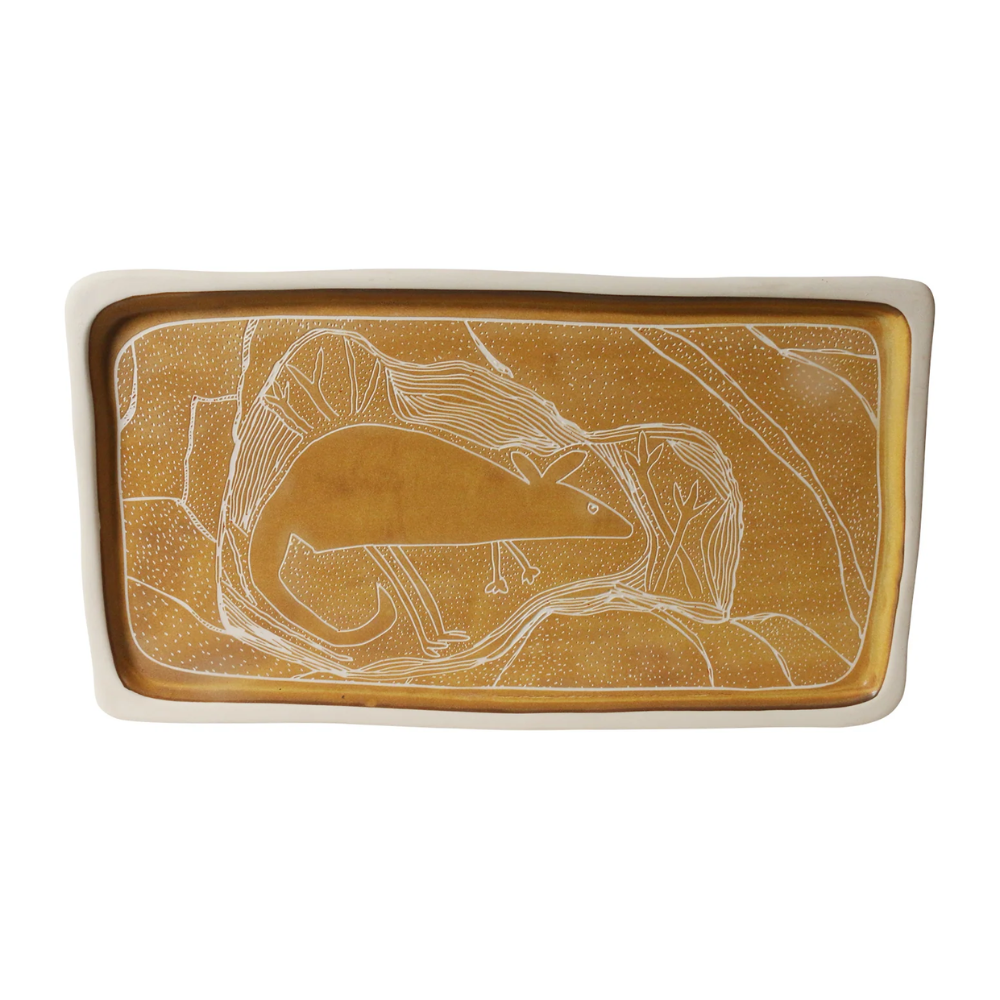 Load image into Gallery viewer, ROBERT GORDON x Juluwarlu Footed Tray - Tan