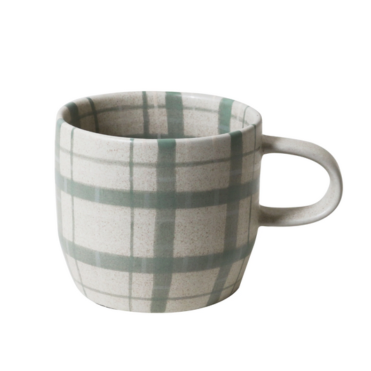 ROBERT GORDON Cat's Pyjamas Mug - Duck Egg Check