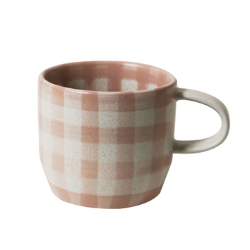 ROBERT GORDON Cat's Pyjamas Mug - Soft Terracotta Check