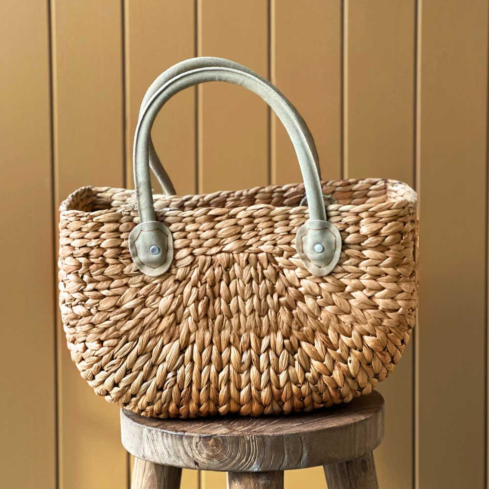 ROBERT GORDON Harvest Basket Small - Sage Suede