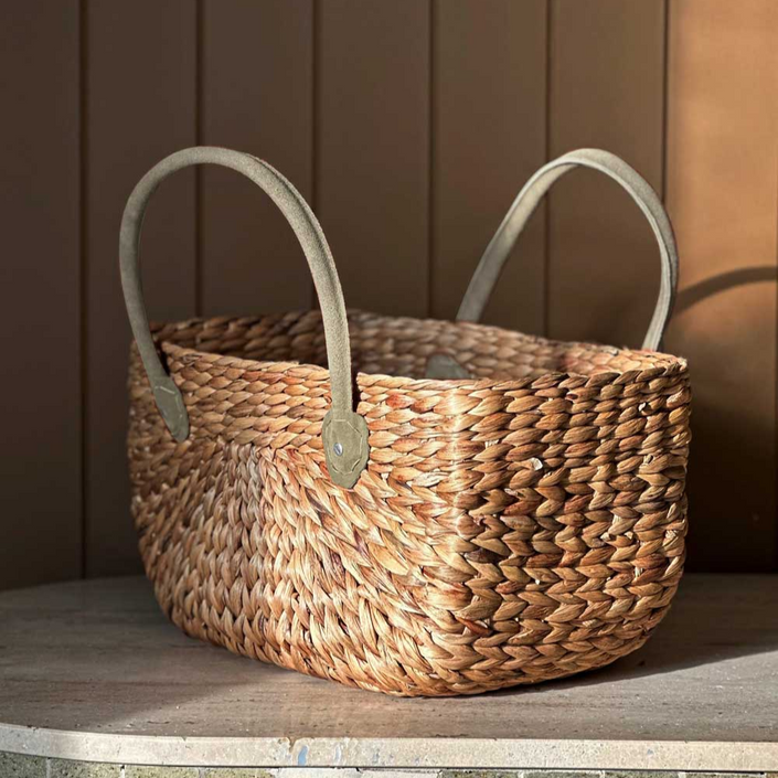 ROBERT GORDON Harvest Basket Large - Sage Suede