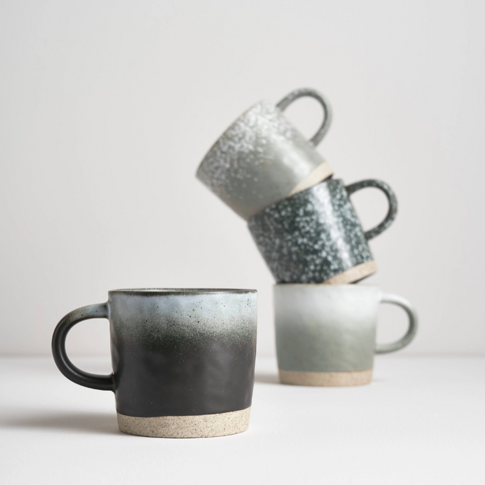 ROBERT GORDON Strata Set of 4 Mixed Mugs - Grey