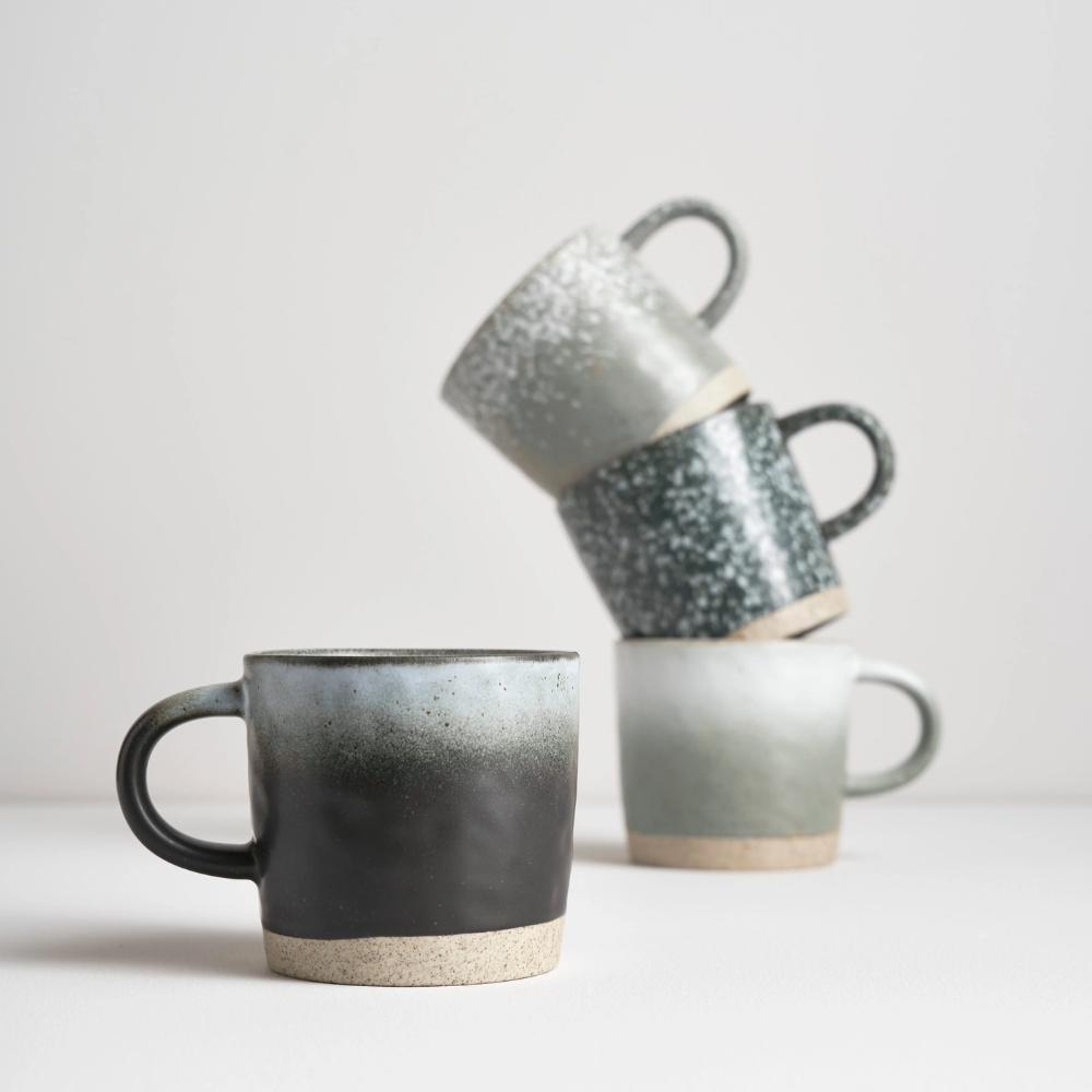 Load image into Gallery viewer, ROBERT GORDON Strata Set of 4 Mixed Mugs - Grey