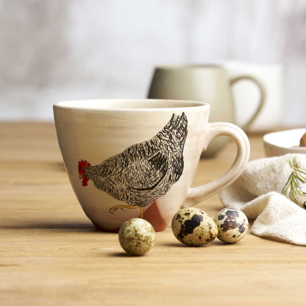 Load image into Gallery viewer, ROBERT GORDON x Emogen Clark Oversize Mug Chickens - Mabel