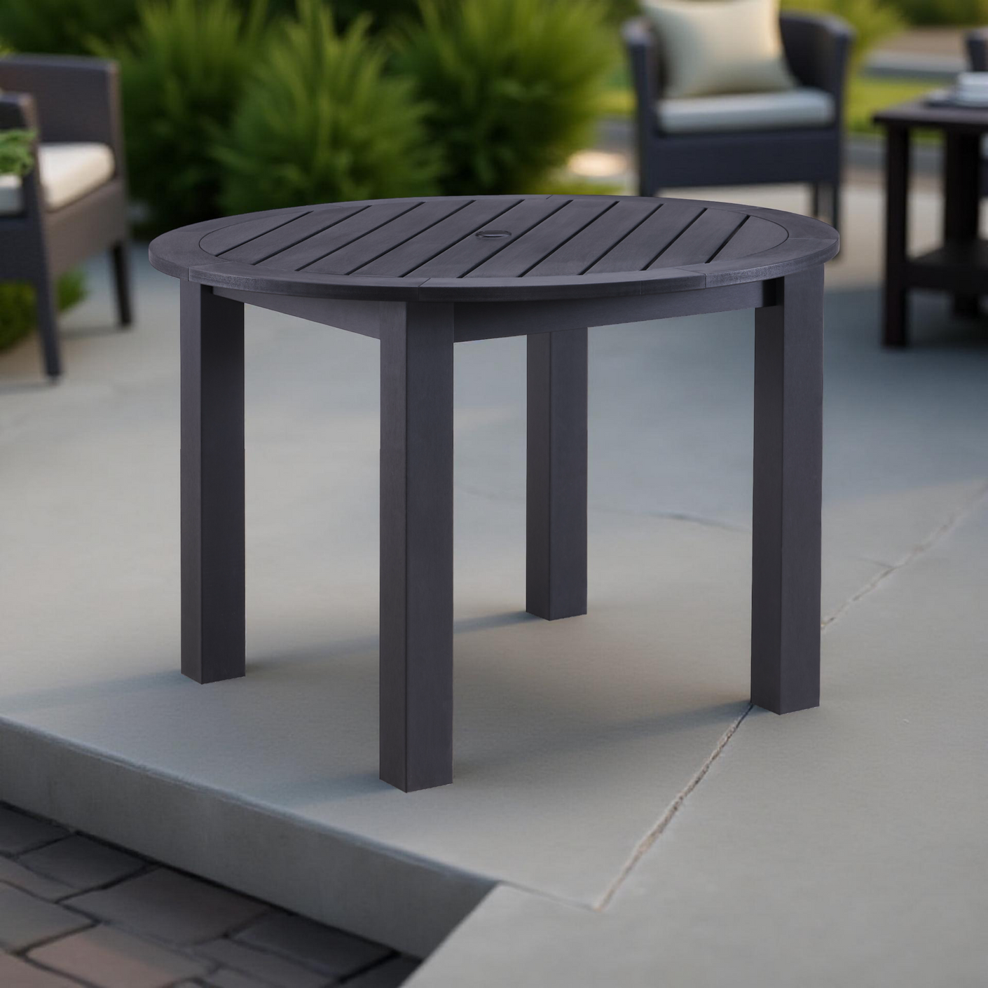 Load image into Gallery viewer, WINAWOOD Round Dining Table - 1100mm - Charcoal Grey