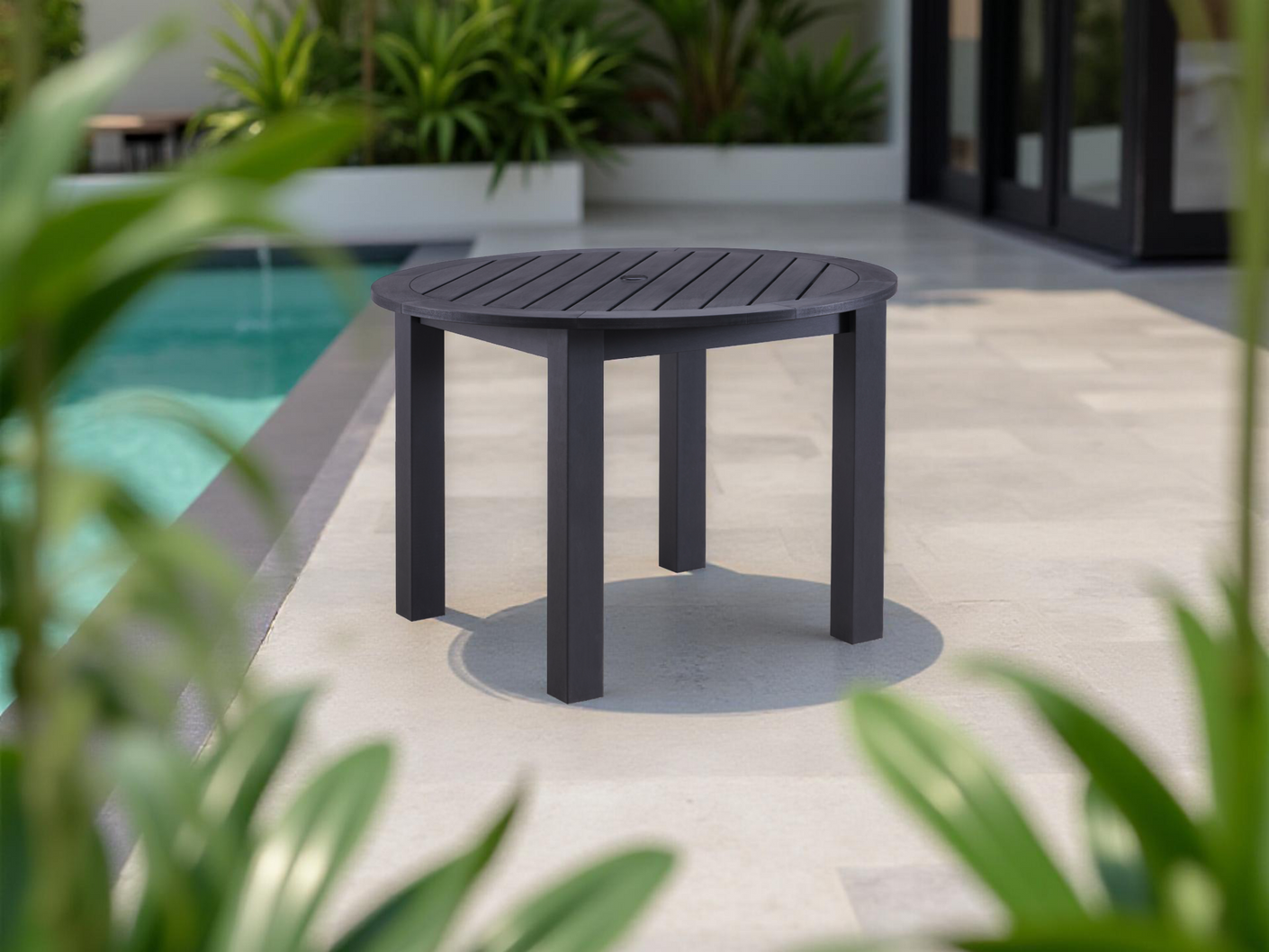 Load image into Gallery viewer, WINAWOOD Round Dining Table - 1100mm - Charcoal Grey