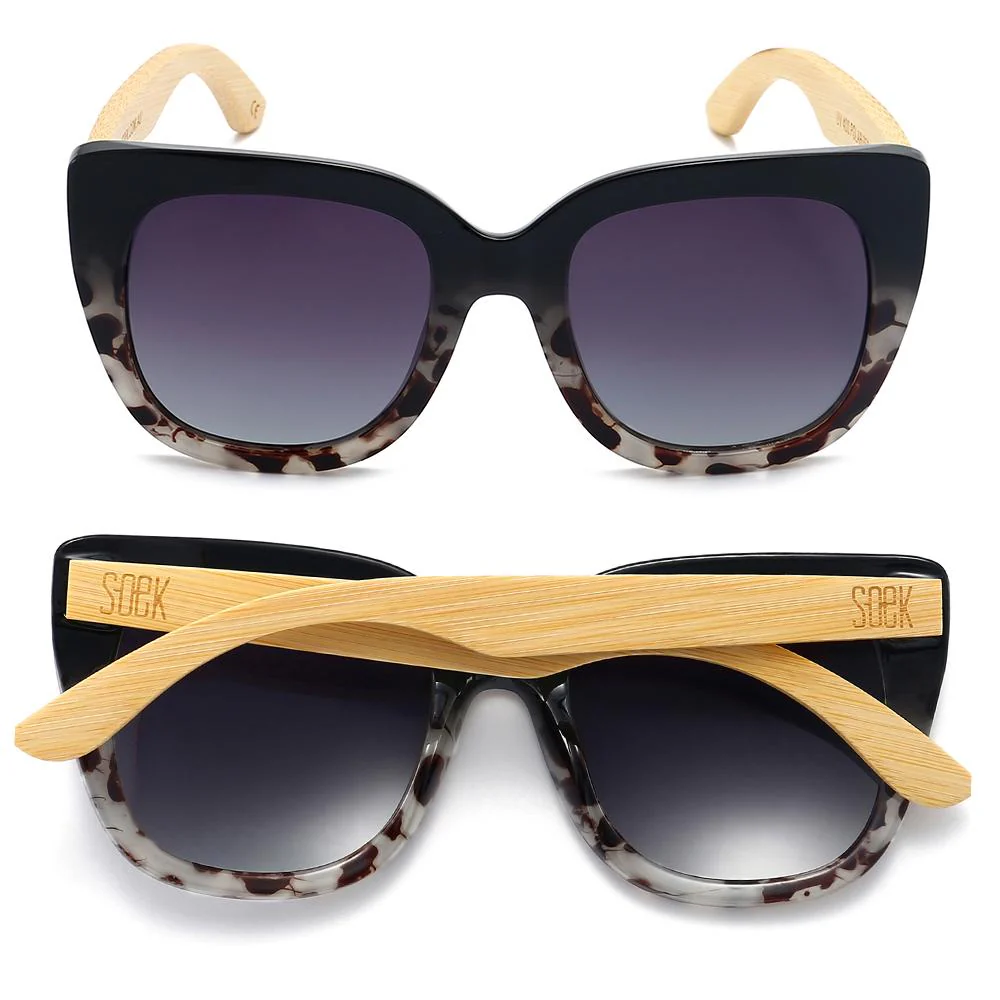 Load image into Gallery viewer, SOEK Adult Polarised Sunglasses - Riviera Black/Ivory Tortoise