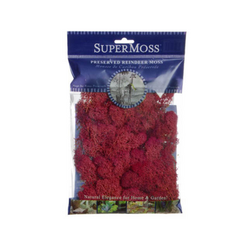 SUPERMOSS Reindeer Moss Preserved 55g Bag - Red