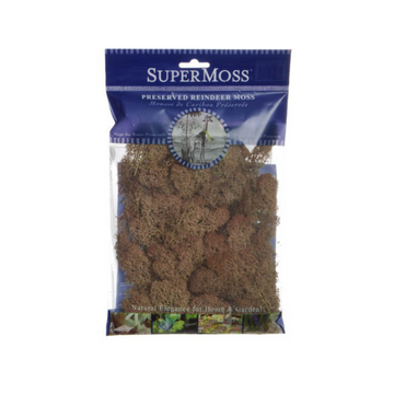 SUPERMOSS Reindeer Moss Preserved 55g Bag - Rust Brown