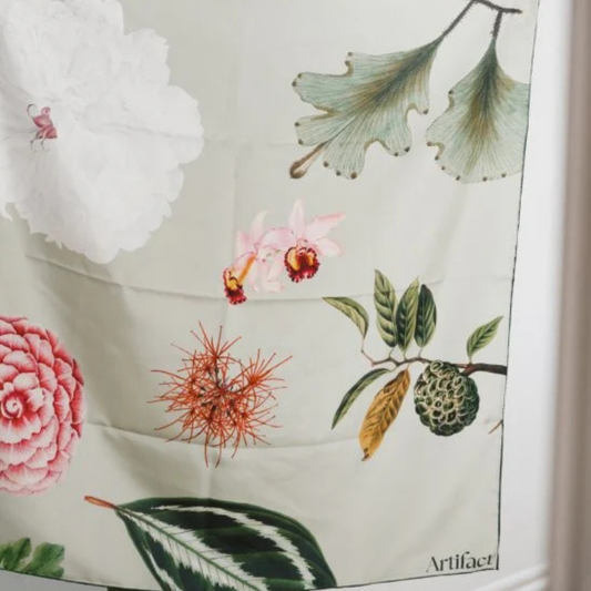ARTIFACT Square Silk Scarf - Silva Flora