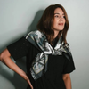 ARTIFACT Square Silk Scarf - Silva Noire