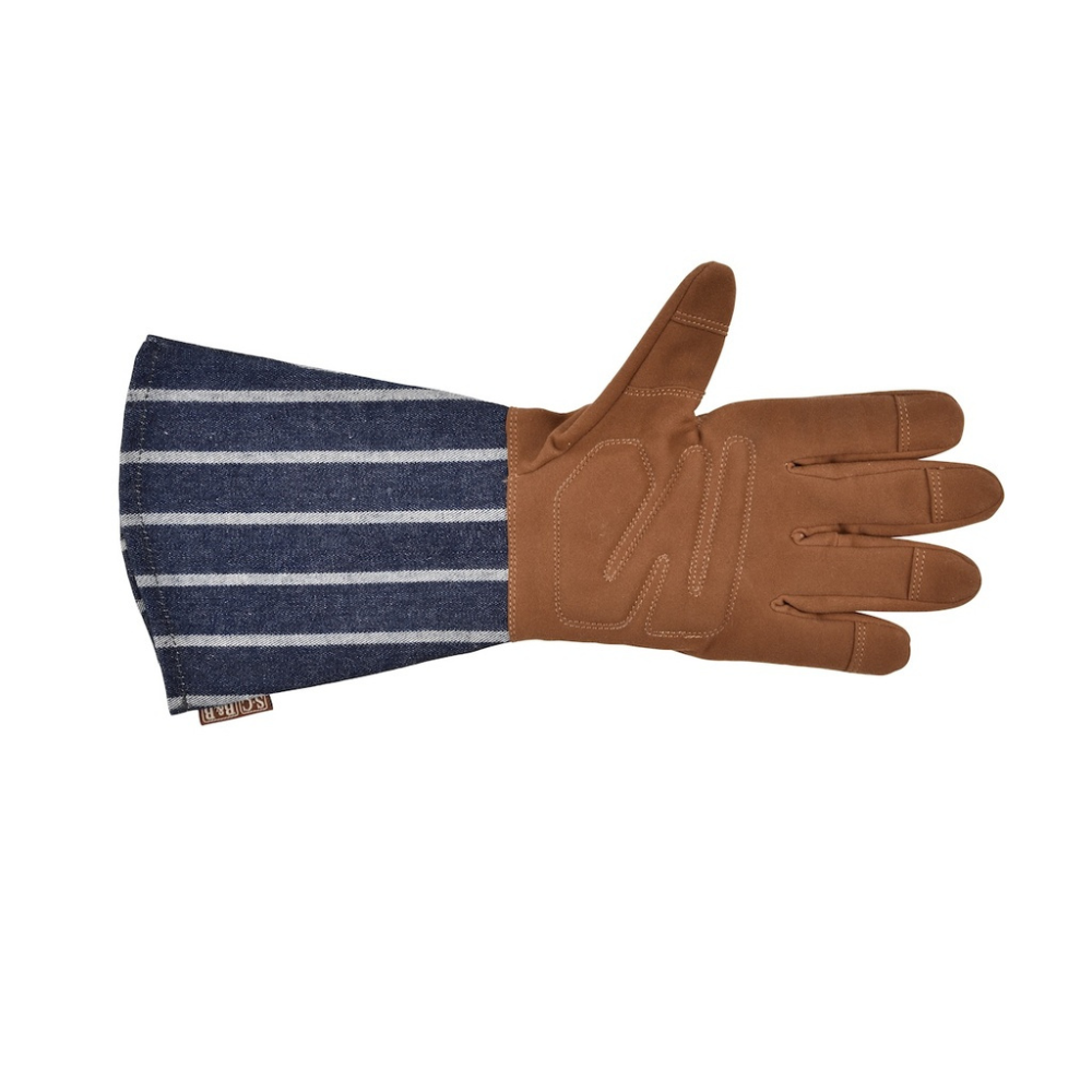 Load image into Gallery viewer, SOPHIE CONRAN Gauntlet Gloves - Ticking Stripe Blue