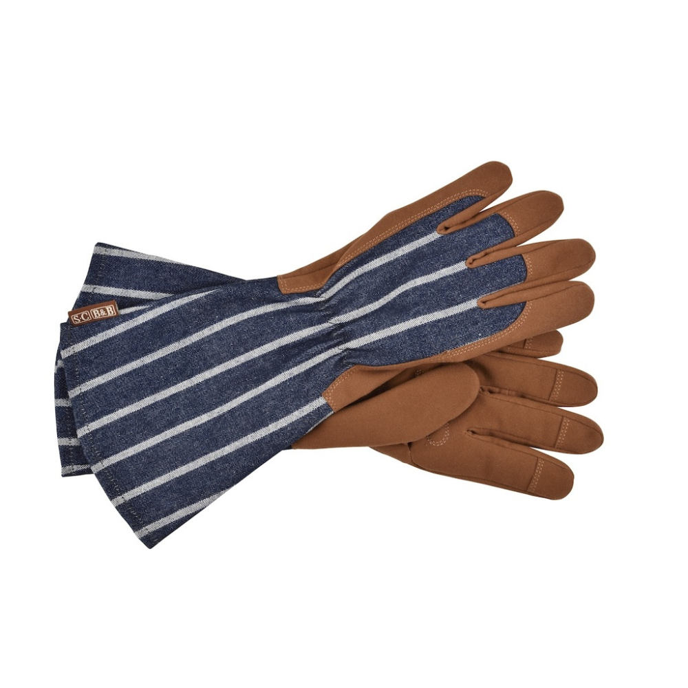 SOPHIE CONRAN Gauntlet Gloves - Ticking Stripe Blue