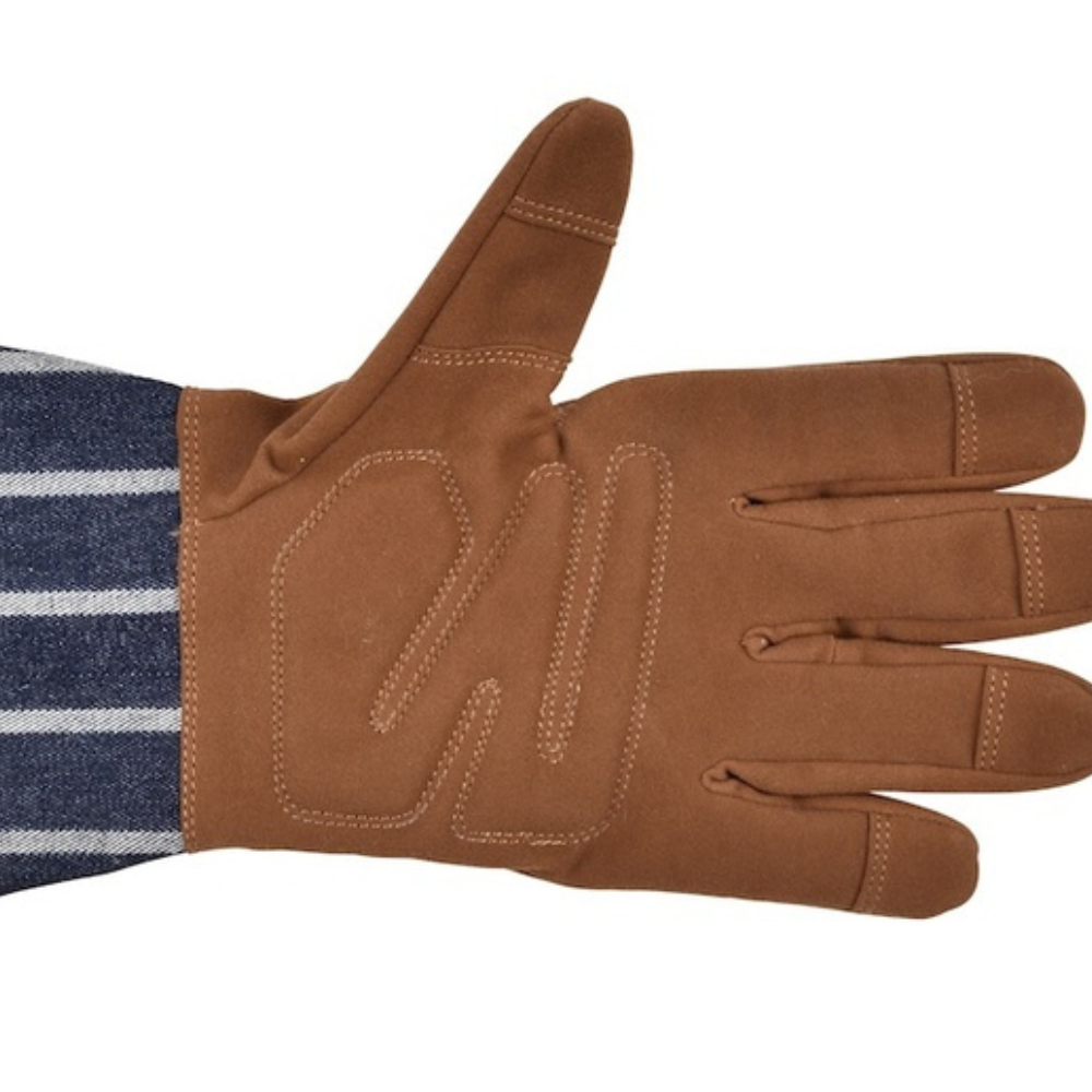 Load image into Gallery viewer, SOPHIE CONRAN Gauntlet Gloves - Ticking Stripe Blue