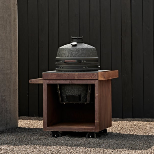 OFYR Pro + Kamado Grill Stand w/ Ceramic Tabletop - Corten Steel **Limited Stock**