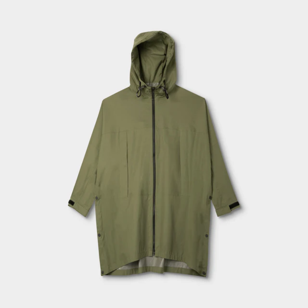 TILLEY Packable Hooded Poncho - Khaki Green