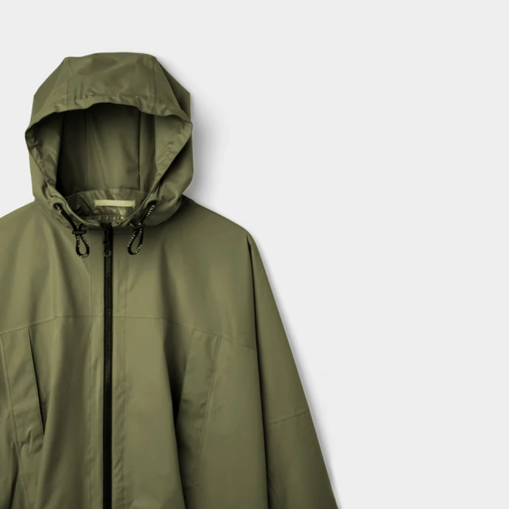 Load image into Gallery viewer, TILLEY Packable Hooded Poncho - Khaki Green