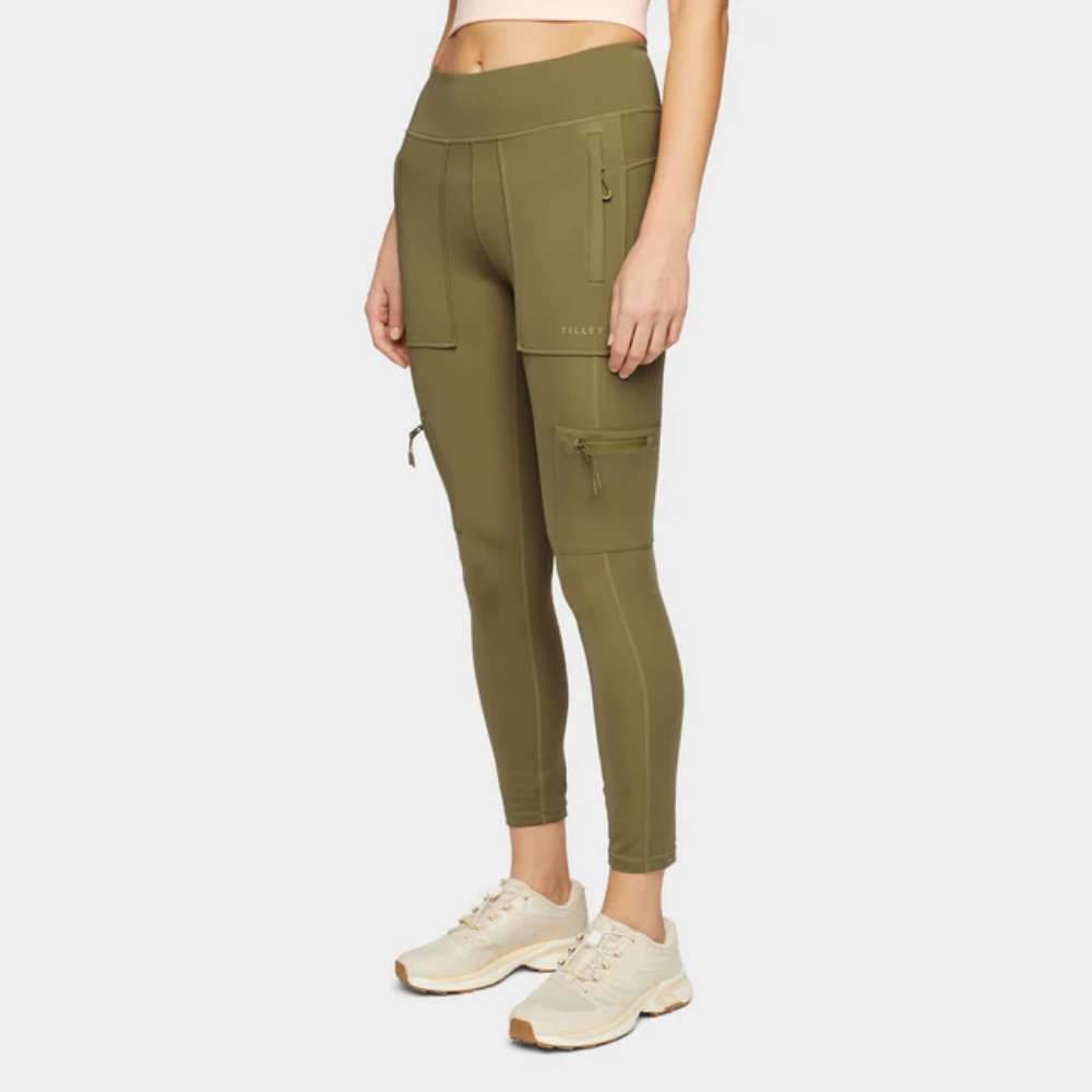 Load image into Gallery viewer, TILLEY Recycled Trek Legging - Khaki Green