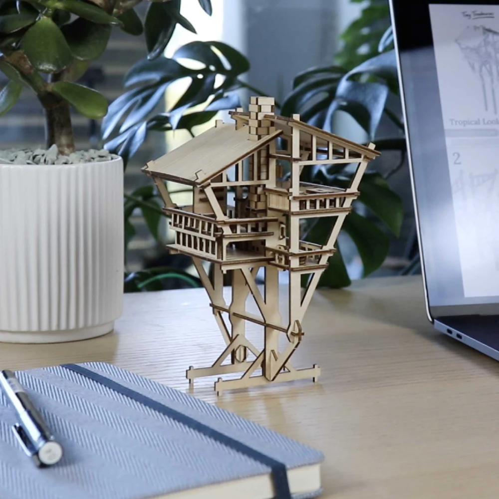 Load image into Gallery viewer, TINY TREEHOUSES DIY Model Kit - Tropical Lookout