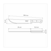TRAMONTINA Machete with Carbon Steel Blade and Wood Handle - 300mm / 12"