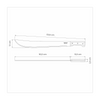 TRAMONTINA Machete with Carbon Steel Blade and Wood Handle - 500mm / 20"