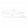 TRAMONTINA Machete with Carbon Steel Blade and Wood Handle - 560mm / 22"
