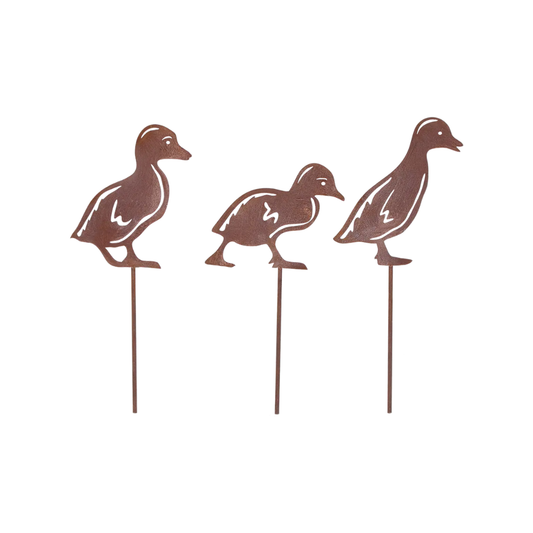 ESSCHERT DESIGN Duckling Silhouette Rust - Set of 3