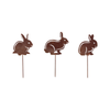 ESSCHERT DESIGN Young Hare Silhouette Rust - Set of 3