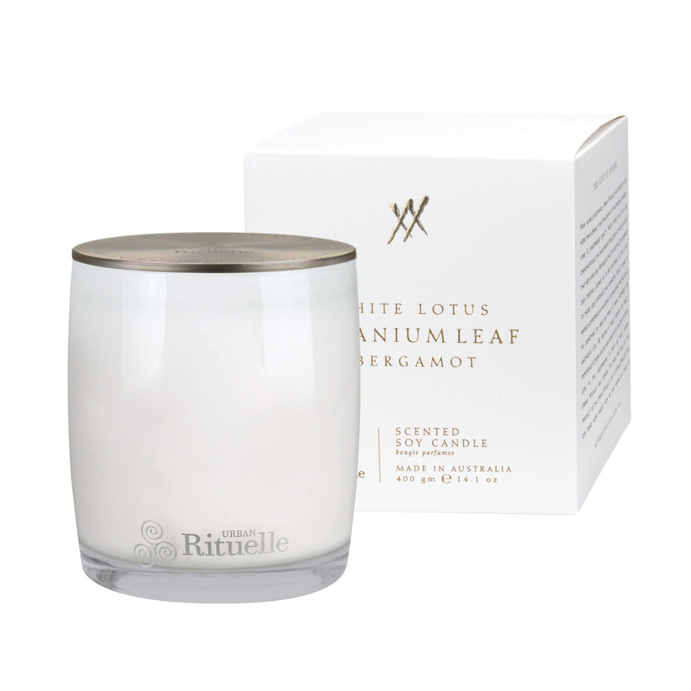 URBAN RITUELLE Alchemy Soy Candle 400gm - White Lotus