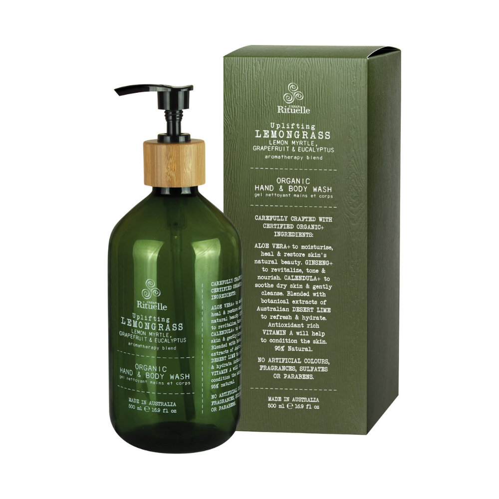 Load image into Gallery viewer, URBAN RITUELLE Flourish Organics Body Wash 500ml - Lemongrass